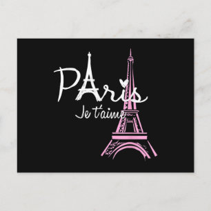 Postal Me encanta la Torre Eiffel de París