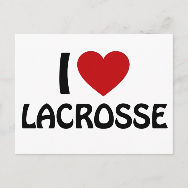 Postal Me encanta Lacrosse (Anverso)