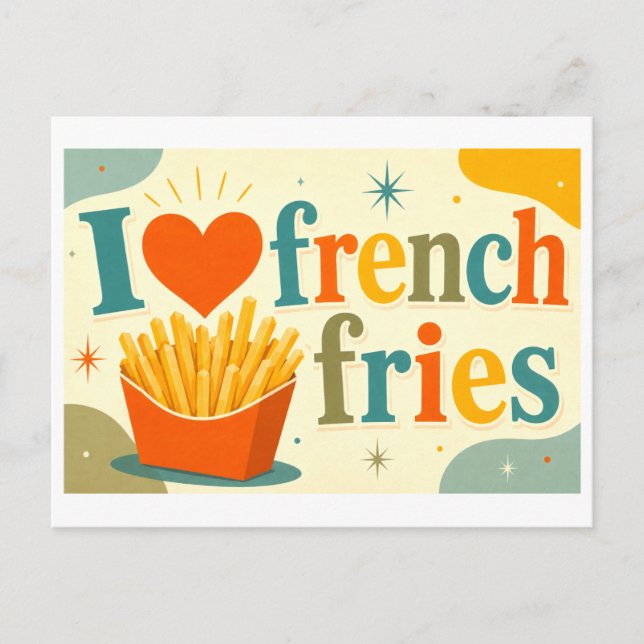 Postal "Me [encanta] las papas fritas" (Anverso)