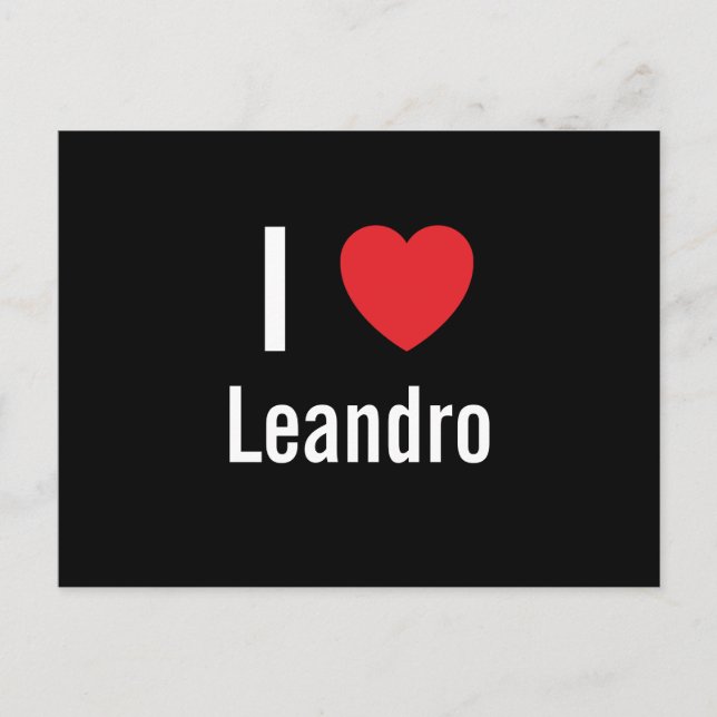 Postal Me encanta Leandro (Anverso)