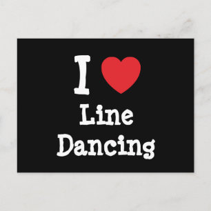 Postal Me encanta Line Dancing personalizado de corazón p
