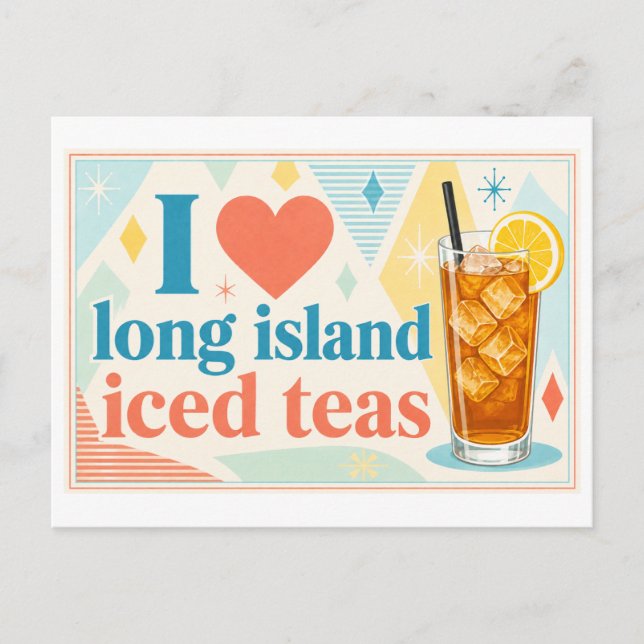 Postal "Me [encanta] Long Island Iced Teas" (Anverso)