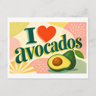 Postal "Me [encanta] los aguacates"