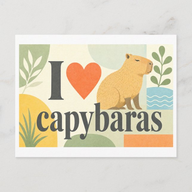 Postal "Me [encanta] los carpinchos" (Anverso)