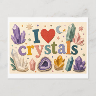 Postal "Me [encanta] los cristales"