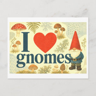 Postal "Me [encanta] los gnomos"