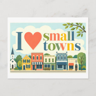Postal "Me [encanta] los pueblos pequeños"