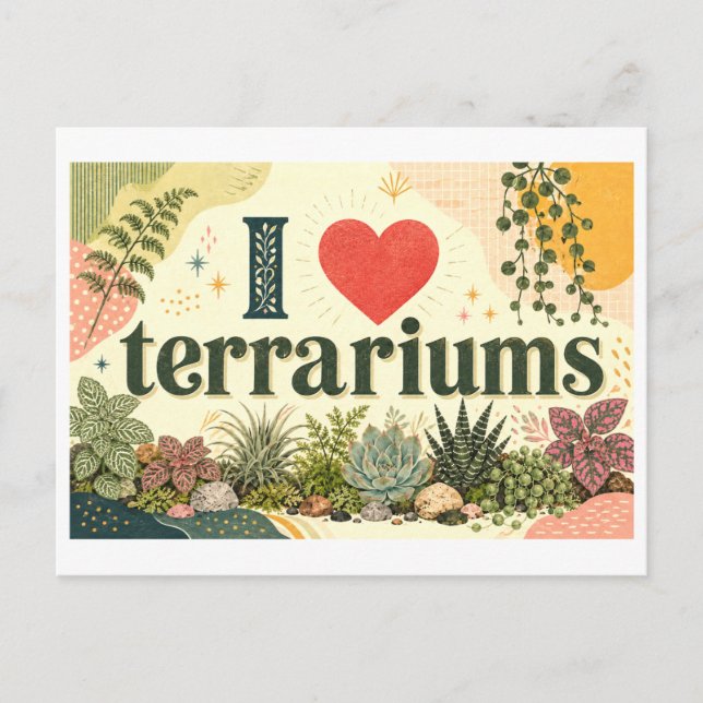 Postal "Me [encanta] los terrarios" (Anverso)