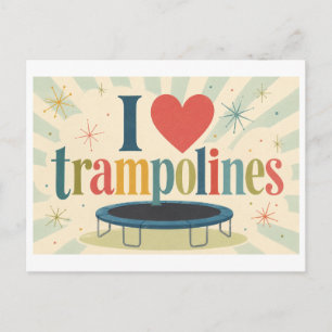 Postal "Me [encanta] los trampolines"