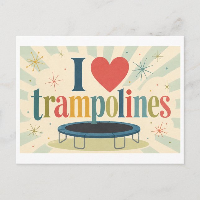 Postal "Me [encanta] los trampolines" (Anverso)