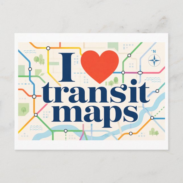 Postal "Me [encanta] Mapas de Tránsito" (Anverso)