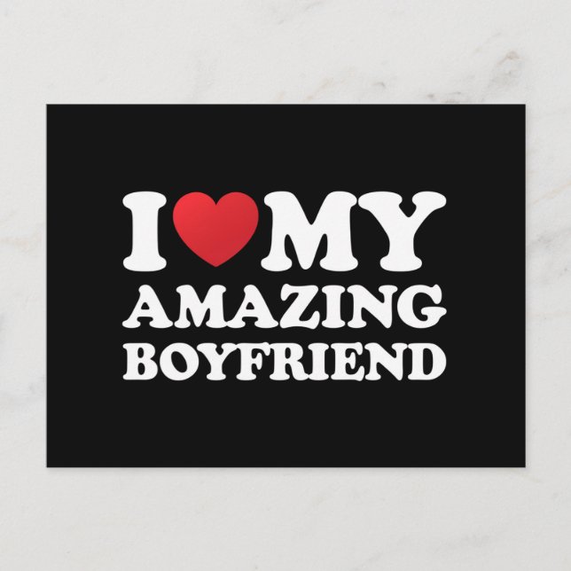 Postal Me Encanta Mi Amigo Amable, Corazón Mi Bf Caliente (Anverso)