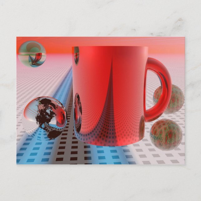 Postal Me encanta mi café de la mañana (Anverso)