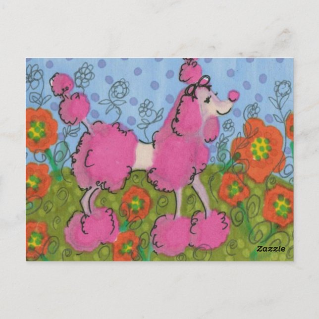 Postal Me encanta mi caniche (Reverso)