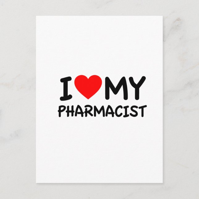 Postal Me encanta mi farmacéutico (Anverso)