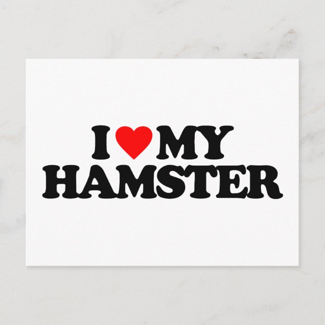 POSTAL ME ENCANTA MI HAMSTER (Anverso)