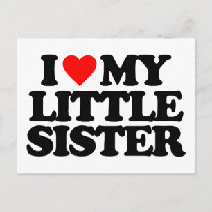 POSTAL ME ENCANTA MI HERMANA PEQUEÑA