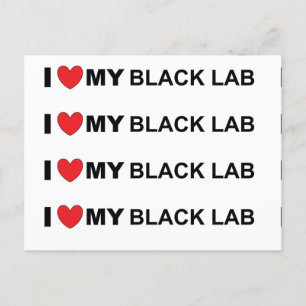 Postal Me encanta mi laboratorio negro