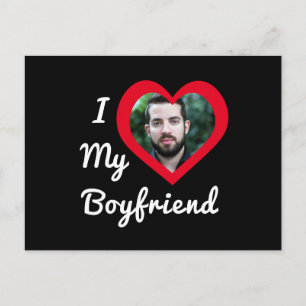 Postal Me encanta mi novio Bae foto Personalizado persona