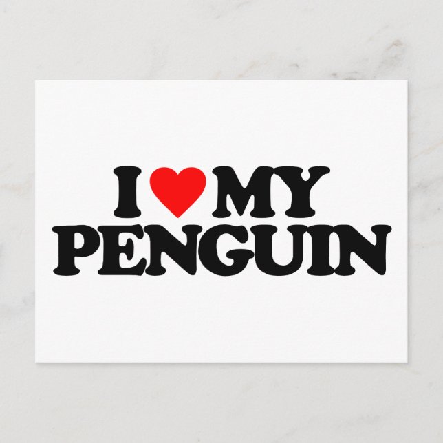 POSTAL ME ENCANTA MI PENGUINA (Anverso)