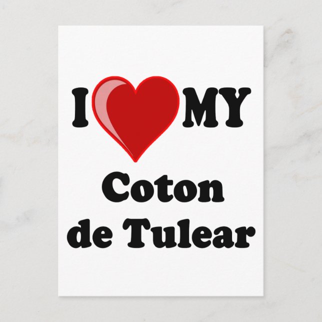 Postal Me Encanta Mi Perro Coton De Tulear (Anverso)