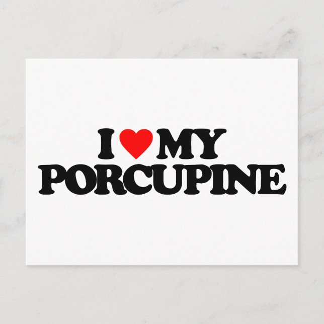 POSTAL ME ENCANTA MI PORCUPINA (Anverso)