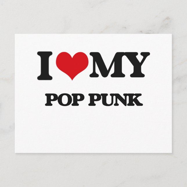 Postal Me encanta mi PUNK POP (Anverso)
