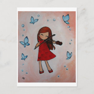 Postal Me encanta mi violín