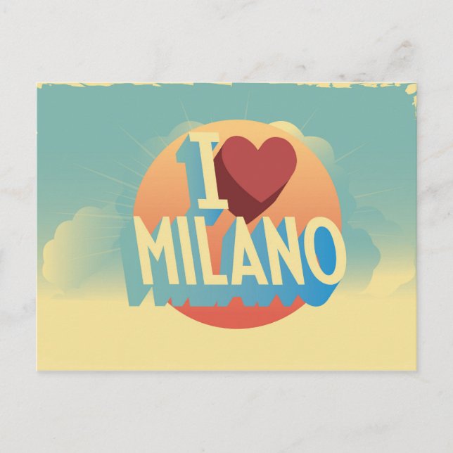 Postal Me encanta Milán (Anverso)