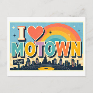 Postal "Me [encanta] Motown"