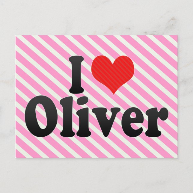 Postal Me encanta Oliver (Anverso)