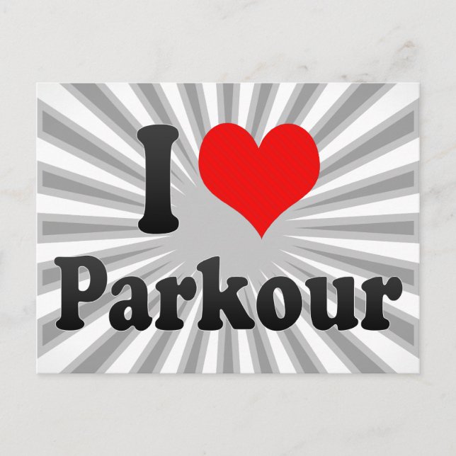 Postal Me encanta Parkour (Anverso)