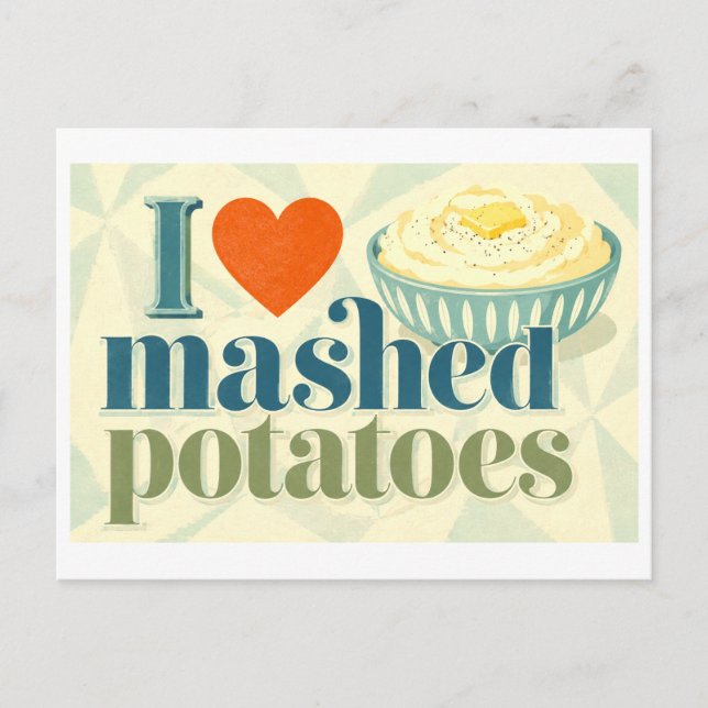 Postal "Me [encanta] Puré de Papas" (Anverso)