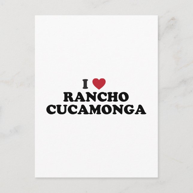 Postal Me encanta Rancho Cucamonga California (Anverso)