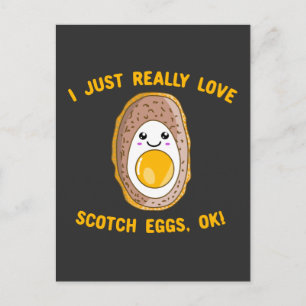 Postal Me Encanta Realmente Los Huevos Scotch, ¡Ok! Kawai