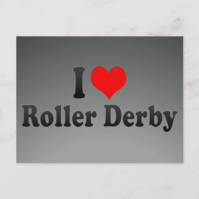 Postal Me encanta Roller Derby (Anverso)