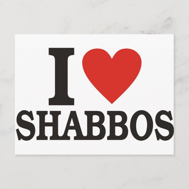 Postal Me encanta Shabbos (Anverso)