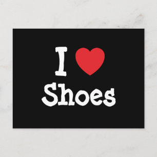 Postal Me encanta Shoes personalizado de corazón personal