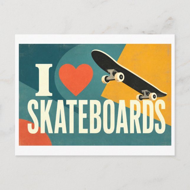Postal "Me [encanta] Skateboards" (Anverso)