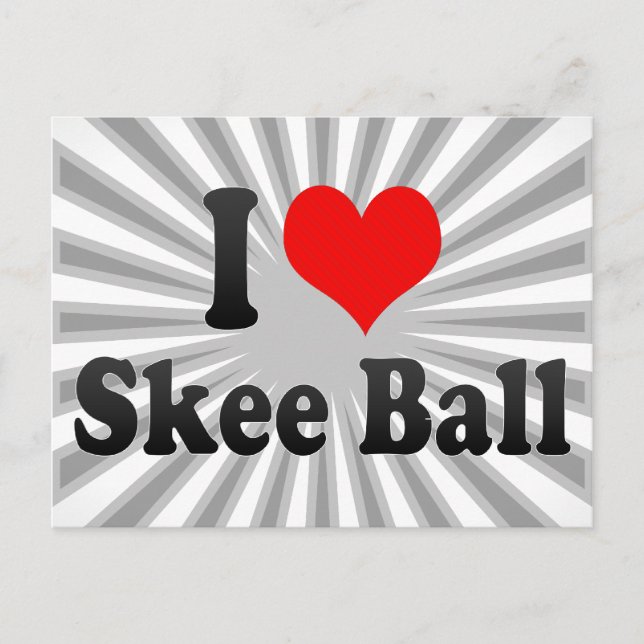 Postal Me encanta Skee Ball (Anverso)
