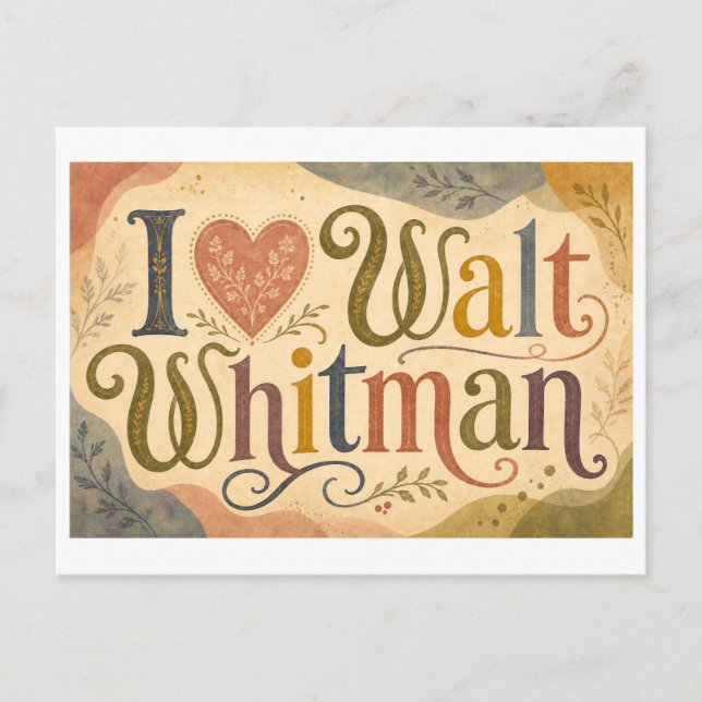 Postal "Me [encanta] Walt Whitman" (Anverso)