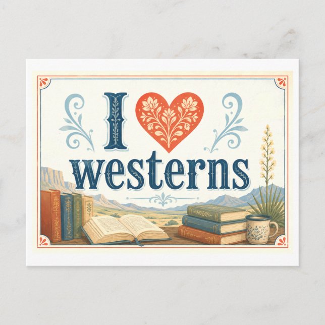 Postal "Me [encanta] westerns" (Anverso)