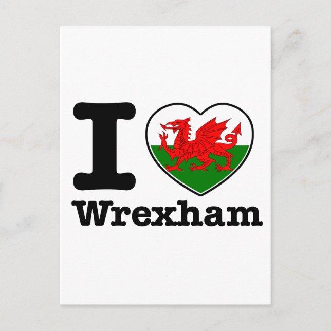 Postal Me encanta Wrexham (Anverso)