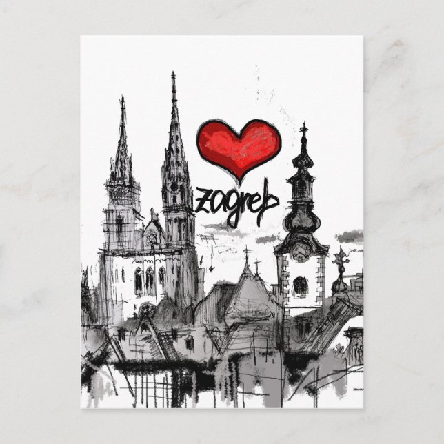 Postal me encanta Zagreb (Anverso)