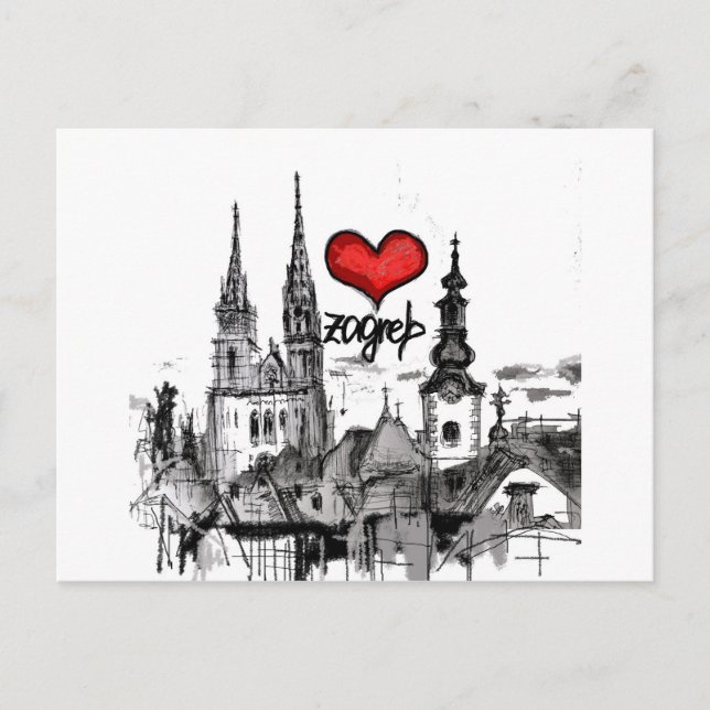 Postal me encanta Zagreb (Anverso)