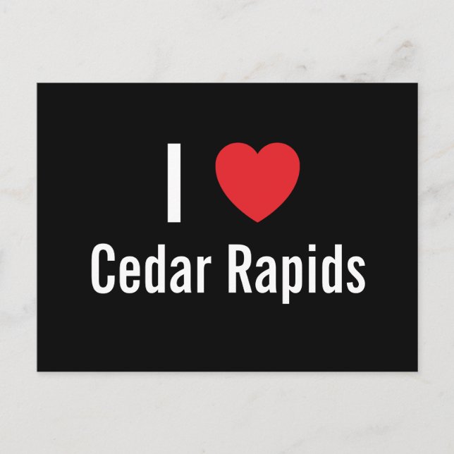 Postal Me encantan Cedar Rapids (Anverso)