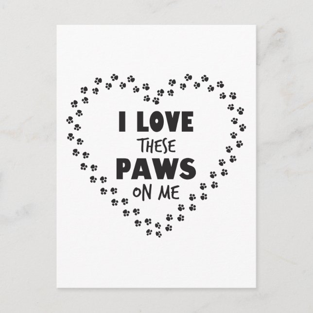 Postal Me encantan estas patas. (Anverso)