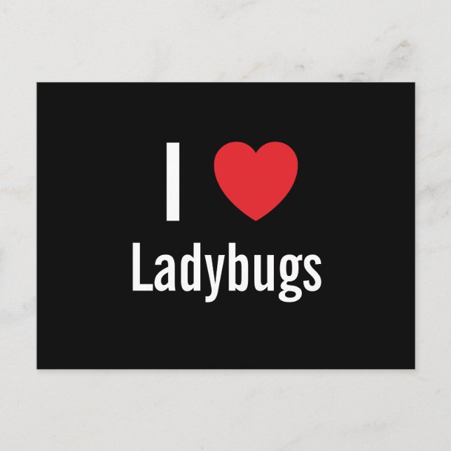 Postal Me encantan Ladybugs (Anverso)