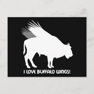 Postal Me encantan las alas de búfalo