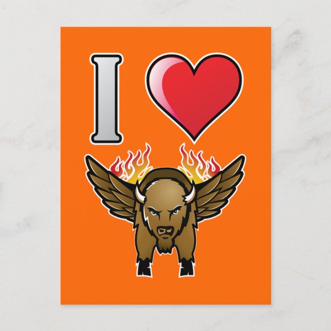 Postal Me encantan las algas de búfalo (Anverso)